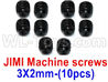 WPL C14 C-14 Hercules Parts-08-21 JIMI Machine screws(3X2mm)-10pcsWPL C14 C-14 RC Car Parts,WPL Hercules Parts,WPL C14 C-14 RC Military Truck Spare parts Accessories,WPL 4X4 1:16 Off-road Truck Parts
