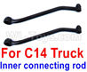 WPL C14 C-14 Hercules Parts-09-02 Official Inner connecting Rod(2pcs)WPL C14 C-14 RC Car Parts,WPL Hercules Parts,WPL C14 C-14 RC Military Truck Spare parts Accessories,WPL 4X4 1:16 Off-road Truck Parts
