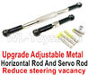 WPL C14 C-14 Hercules Parts-09-06 Upgrade Adjustable Metal Horizontal Rod and Servo Rod-Include the Wrench and Screws-Reduce steering vacancy-BlackWPL C14 C-14 RC Car Parts,WPL Hercules Parts,WPL C14 C-14 RC Military Truck Spare parts Accessories,WPL 4X4 1:16 Off-road Truck Parts
