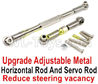 WPL C14 C-14 Hercules Parts-09-07 Upgrade Adjustable Metal Horizontal Rod and Servo Rod-Include the Wrench and Screws-Reduce steering vacancy-SilverWPL C14 C-14 RC Car Parts,WPL Hercules Parts,WPL C14 C-14 RC Military Truck Spare parts Accessories,WPL 4X4 1:16 Off-road Truck Parts