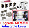 WPL C14 C-14 Hercules Parts-10-02 Upgrade All Metal lever-Length adustable-Black(Include 8pcs Metal Rod,2pcs Metal Straight bridge rod base and screws) WPL C14 C-14 RC Car Parts,WPL Hercules Parts,WPL C14 C-14 RC Military Truck Spare parts Accessories,WPL 4X4 1:16 Off-road Truck Parts