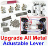WPL C14 C-14 Hercules Parts-10-03 Upgrade All Metal lever-Length adustable-Silver(Include 8pcs Metal Rod,2pcs Metal Straight bridge rod base and screws)WPL C14 C-14 RC Car Parts,WPL Hercules Parts,WPL C14 C-14 RC Military Truck Spare parts Accessories,WPL 4X4 1:16 Off-road Truck Parts