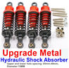 WPL C14 C-14 Hercules Parts-11-11 Upgrade Metal Hydraulic Shock Absorber-Red(4pcs)-Upper and lower hole spacing:65mm-48mm,diameter:15MMWPL C14 C-14 RC Car Parts,WPL Hercules Parts,WPL C14 C-14 RC Military Truck Spare parts Accessories,WPL 4X4 1:16 Off-road Truck Parts