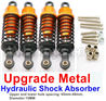 WPL C14 C-14 Hercules Parts-11-12 Upgrade Metal Hydraulic Shock Absorber-Golden(4pcs)-Upper and lower hole spacing:65mm-48mm,diameter:15MMWPL C14 C-14 RC Car Parts,WPL Hercules Parts,WPL C14 C-14 RC Military Truck Spare parts Accessories,WPL 4X4 1:16 Off-road Truck Parts
