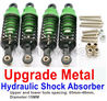 WPL C14 C-14 Hercules Parts-11-13 Upgrade Metal Hydraulic Shock Absorber-Green(4pcs)-Upper and lower hole spacing:65mm-48mm,diameter:15MMWPL C14 C-14 RC Car Parts,WPL Hercules Parts,WPL C14 C-14 RC Military Truck Spare parts Accessories,WPL 4X4 1:16 Off-road Truck Parts