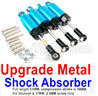 WPL C14 C-14 Hercules Parts-11-15 Upgrade Metal Shock Absorber(4pcs)-Full length 61MM, compression stroke is 10MM,the thickest is 11MM,2.5MM screw hole-Blue(Only be used For C14 C24)WPL C14 C-14 RC Car Parts,WPL Hercules Parts,WPL C14 C-14 RC Military Truck Spare parts Accessories,WPL 4X4 1:16 Off-road Truck Parts