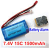 WPL C14 C-14 Hercules Parts-16-07 Upgrade 7.4V 15C 1500mAh battery + Battery alarmWPL C14 C-14 RC Car Parts,WPL Hercules Parts,WPL C14 C-14 RC Military Truck Spare parts Accessories,WPL 4X4 1:16 Off-road Truck Parts
