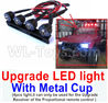 WPL C14 C-14 Hercules Parts-16-09 Upgrade LED light With Metal Cup(4pcs light,it can only be used for the Upgrade Receiver of the Proportional remote controlWPL C14 C-14 RC Car Parts,WPL Hercules Parts,WPL C14 C-14 RC Military Truck Spare parts Accessories,WPL 4X4 1:16 Off-road Truck Parts