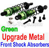 Wltoys 10402 Upgrade Metal Front Shock Absorbers(2pcs)-Green