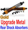 Wltoys 10402 Upgrade Metal Rear Shock Absorbers(2pcs)-Gold