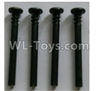 Wltoys 10402 10402.0867 Round head cross upper half screw(4pcs)-ST3X31PB-D6-Upper half-tooth length 6.5mm