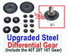 Wltoys 104001 Upgrade Steel Differential Gear Set Parts.It Includes the 40T 20T 10T Gear.