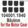 Wltoys 104001 M4 Machine screws For the Official Motor Gear.M4X4mm.