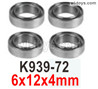 Wltoys 104001 Ball Bearings. K939-72. Size:6x12x4mm.