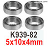 Wltoys 104001 Ball Bearings. K949-82. Size:5x10x4mm.