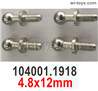 Wltoys 104001 ball head screws. 104001.1918.4.8x12mm.