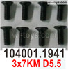 Wltoys 104001 Screws.104001.1941. Size:3x7KM D5.5. Phillips countersunk head machine screws.