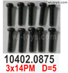 Wltoys 104001 Screws. 10402.0875. Phillips round head machine screws