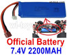 Wltoys 104019 Upgrade Battery Parts 7.4V 2200mah 25C Battery.Total 1pcs.100X33X15mm.115.5g.
