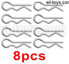 Wltoys 104019 RC Body Clips Pin Parts,K939-49 R-Shape Fixed Pin for the Body shell cover.Total 8pcs.