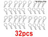 Wltoys 104019 32pcs RC Body Clips R-Clips Parts for the Body shell Cover. K939-49.It Includes 32pcs..