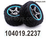 Wltoys 104019 104019.2237 Tires,Wheels unit Parts.2pcs.It includes the Wheel hubs and Tire lether.