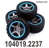 Wltoys 104019 104019.2237 Tires,Wheels unit Parts.4pcs.It includes the Wheel hubs and Tire lether.