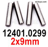 Wltoys 104019 Positioning pin,Axis Pin  Parts For the Wheel Seat-12401.0299-(2X9mm).Total 4pcs.