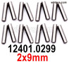 Wltoys 104019 Positioning pin,Axis Pin  Parts For the Wheel Seat-12401.0299-(2X9mm).Total 16pcs.