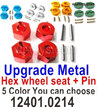 Wltoys 104019 Upgrade Metal Parts Hex wheel seat  Parts with pin-4 set.5 Colors you can choose.