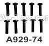 Wltoys 104020 Parts A929-74 Pan Head Hexagon Socket Screws 3X12 Black Zinc Plated Group.