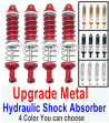 Wltoys 104020 Upgrade Metal Parts Hydraulic Shock Absorber kit .4 Set. 4 Color you can choose.