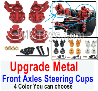 Wltoys 104020 Upgrade Metal Parts Front Axles Steering Cups.4 Color you can choose.