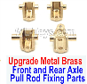 Wltoys 104020 Upgrade Metal Parts Brass Front and Rear Axle Pull Rod Fixing Parts.