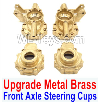 Wltoys 104020 Upgrade Metal Parts Brass Front Axle Steering Cups.