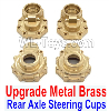 Wltoys 104020 Upgrade Metal Parts Brass Rear Axle Steering Cups.