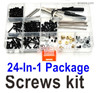 Wltoys 104072 Upgrade Parts Screws Assembly kit Parts. Include most of the Screws, Screws driver, Pins, Nut, etc.