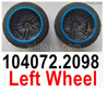 Wltoys 104072 Left Wheel Tires.104072.2098.Total 2 Set.