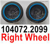 Wltoys 104072 Force Right Wheel Tires.104072.2099.Total 2 Set.