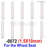 Wltoys 104072 Positioning pin,Axis Pin For the Wheel Seat.12428-0072.The size is 1.5X10mm.Total 10pcs.