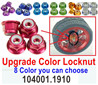 Wltoys 104072 Upgrade Parts Metal Color Lock Nut for the Wheel.Total 4 set.8 Color you can choose.