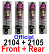 Wltoys 104072 Front and Rear Shock Absorber,Official Damper.104072.2104 + 2105.