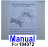Wltoys 104072 Manual Instruction.The words are in English.