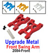 Wltoys 104072 Upgrade Parts Metal Front Swing Arm.2084.Total 4 olor you can choose.
