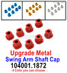 Wltoys 104072 Upgrade Parts Metal Swing Arm Shaft Cap.104001.1872.Total 4 color you can choose.