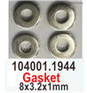 Wltoys 104072 Gasket.The size is 8x3.2x1mm.104001.1944.Total 4pcs.
