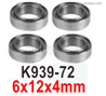 Wltoys 104072 K939-72 Ball Bearings.Total 4pcs.6x12x4mm.