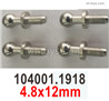 Wltoys 104072 ball head screws.104001.1918.Total 4pcs.4.8x12mm.