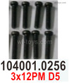 Wltoys 104072 Screws Parts Phillips countersunk head machine screws-12401.0256-3x12PM D5.Total 10pcs.