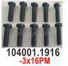 Wltoys 104072 Force Screws Parts Phillips round head machine screws.104001.1916-3x16PM.Total 10pcs.